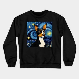 Rat Terrier Starry Night Crewneck Sweatshirt